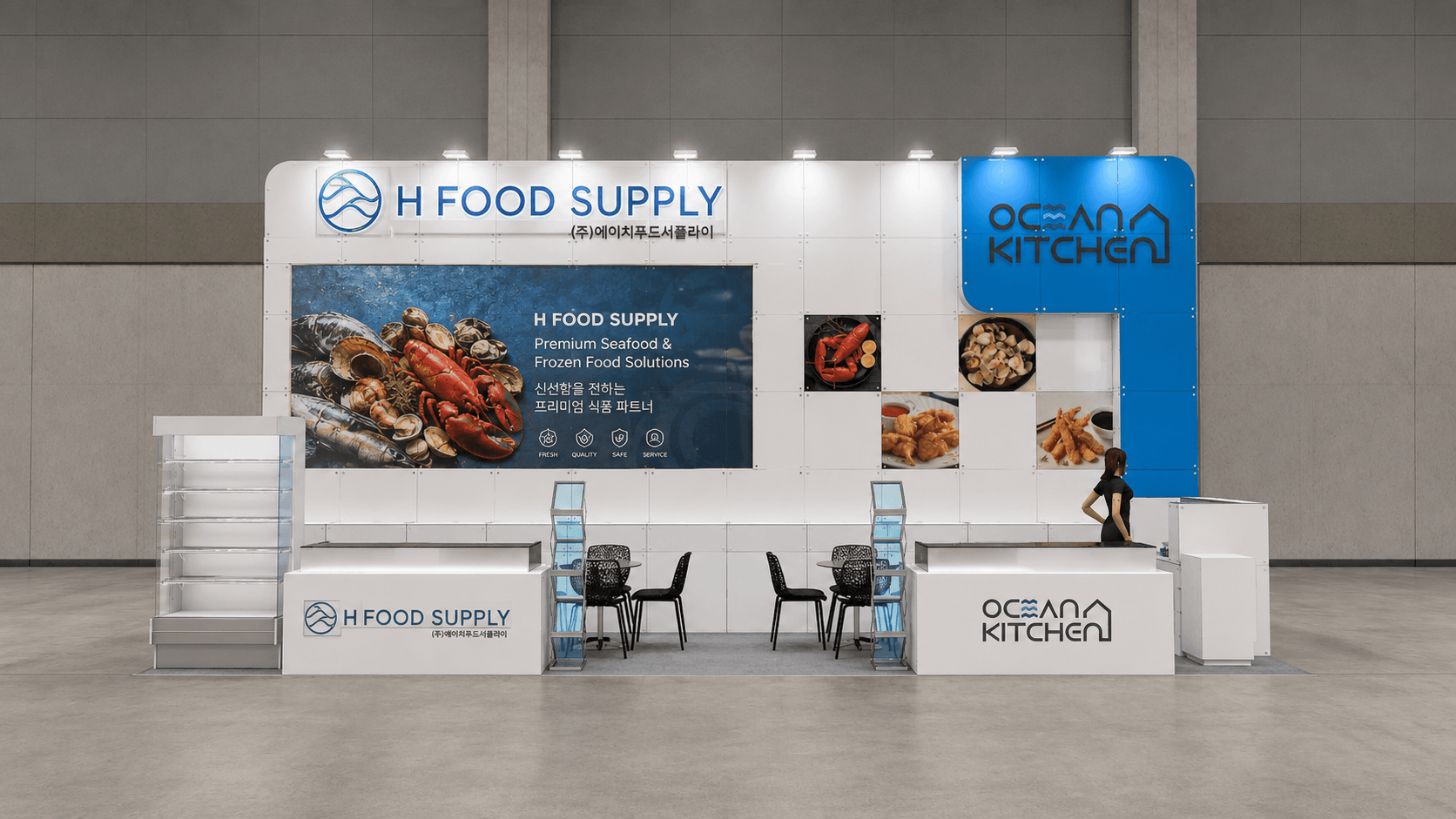750 블록 3부스 H-FOOD(2) 시공사례 렌더링 이미지