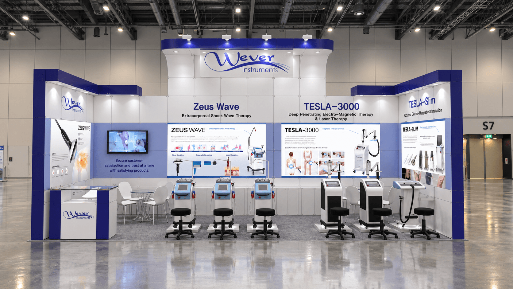 750 블록 3부스 Wever Instruments 시공사례 렌더링 이미지
