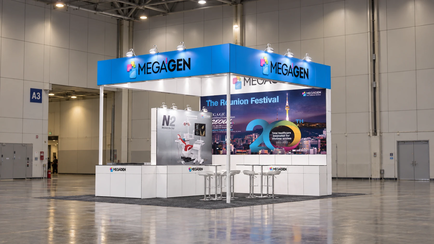 750 블록 6부스 MEGAGEN 6부스 전시부스 이미지