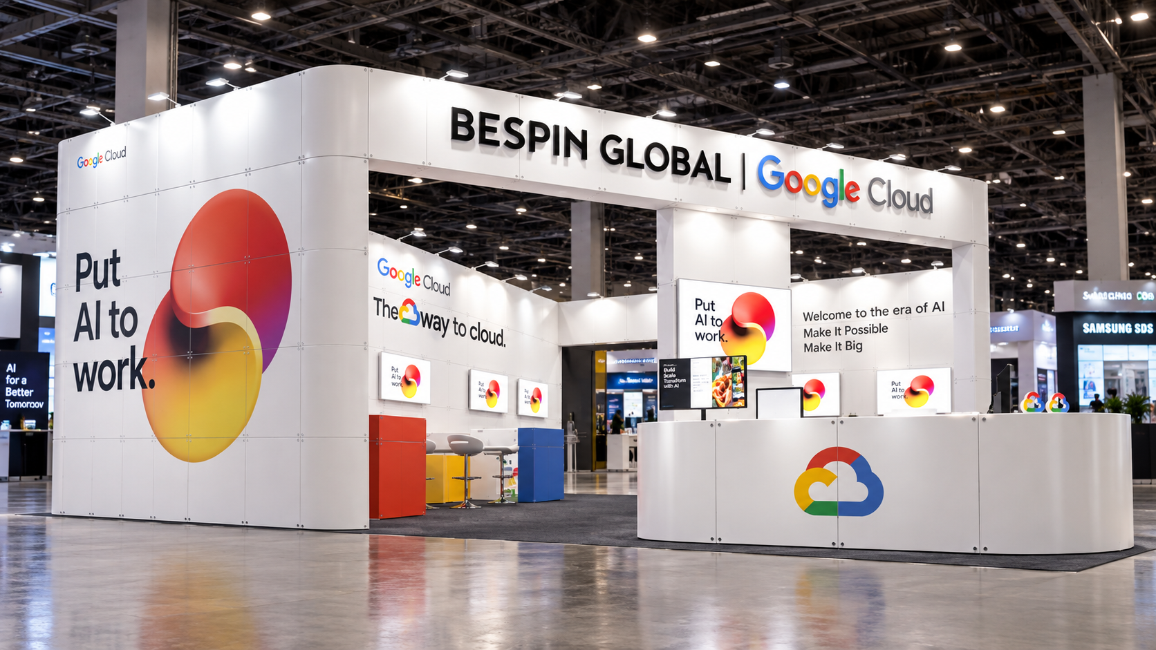 750 블록 8부스 Google Cloud 8부스 전시부스 이미지